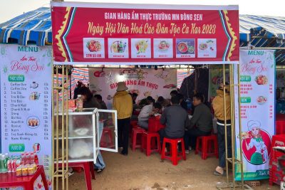 Đơn vị trường Mầm non Bông Sen tham gia ẩm thực tại ngày hội văn hoá các dân tộc Huyện Eakar năm 2023